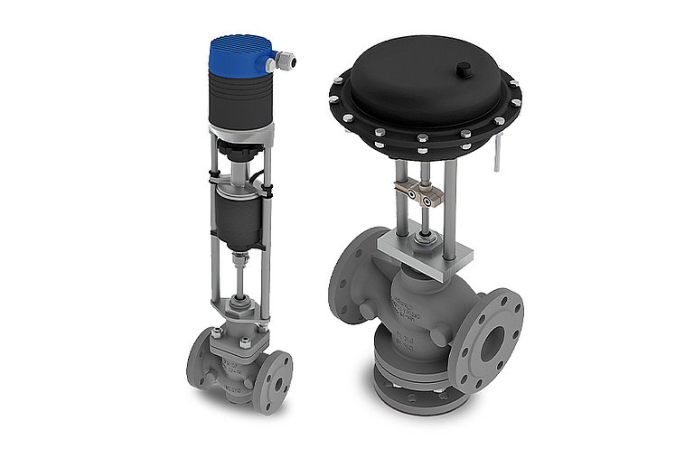 Control Valves made of SG Iron with Electric or Pneumatic Actuator